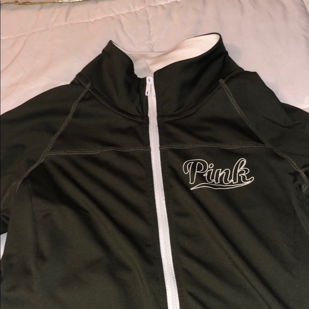 PINK green zip up